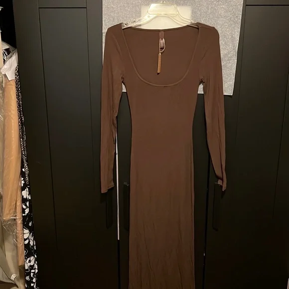 SKIMS | Dresses | Skims Soft Lounge Long Sleeve Dress Cocoa | Poshmark